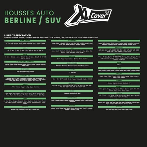 Housses auto XL Cover 167005 pour rénover vos sièges usés