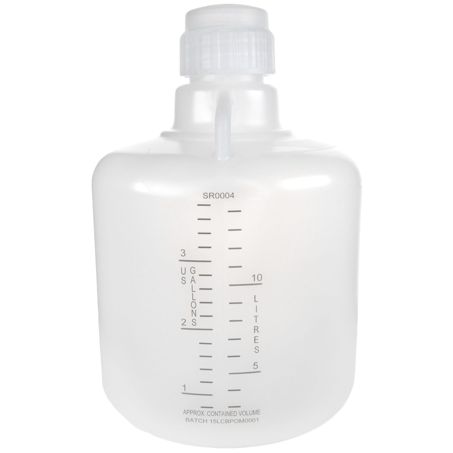 Eisco - 15L Polypropylene Carboy with Silicone-Lined Cap, Autoclavable, Non-Sterile, No Spigot, 0-135°C Temperature Range, Leakproof Tested, Ideal for Scientific and Laboratory Use