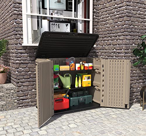 Image of KINYING Metal Laminate Shelving for 26 Cu.ft Horizontal Storage Shed, One Shelf to Hold 44 lbs, 46 in * 15 in, One Piece in The Package with 4 Screws, 11LBS