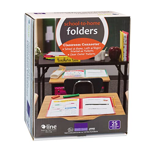 C-Line Classroom Connector School-to-Home Folders, Purple, 25 per Box (32009) by C-Line - Image 4
