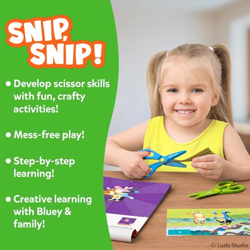 Image of Skillmatics Snip Snip Bluey, Scissor Skills Toy, Felt Craft, Gift for Kids