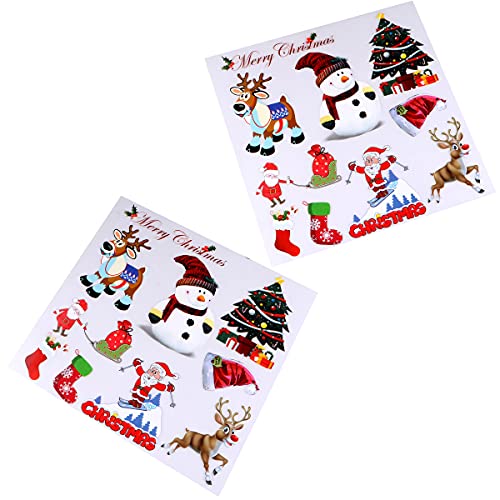 DOITOOL 2piezas Transferencia de Calor DIY Parches Navideños para Camisetas Vestidos y Bolsos Pegatina de Transferencia de Calor para Disfraz y Decoración
