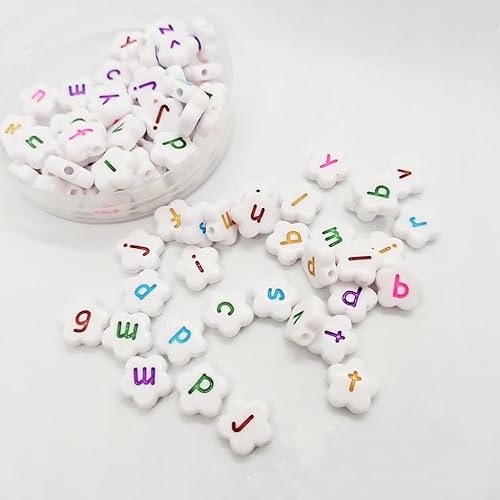 Miniatura 5 de 350 cuentas de flor de ciruelo, cuentas de flores, cuentas de amor, cuentas de corazón, cuentas de acrílico, cuentas de formas extrañas para