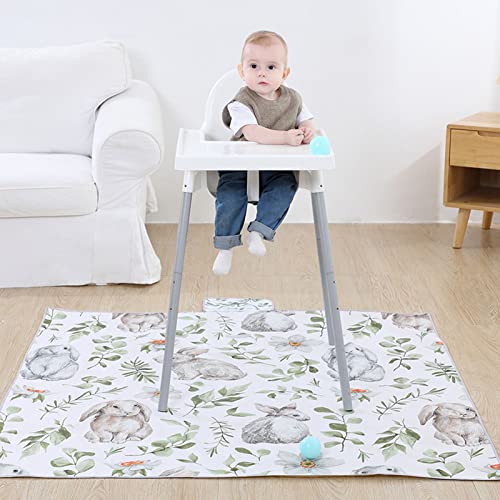 SALALIS Baby Splat Mat for Under High Chair Multifunctional Waterproof Skidproof Playtime Mats for Kids Floors or Tables