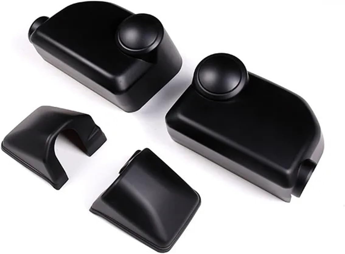 Compatible For FJ Cruiser 2007-2022 Car Rearview Side Mirror Cover Wing Cap Exterior Door Rear View Case Trim Shell Black Silver (Color : Matte Black)