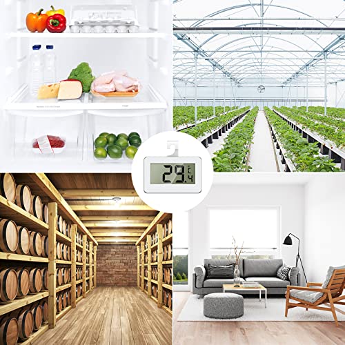 Keekit Refrigerator Thermometer, 2 Pack Digital Freezer Thermometer, Upgraded Fridge Thermometer With Large Lcd Display, Frost Alarm For Kitchen, Home, Restaurants – White #TOP2