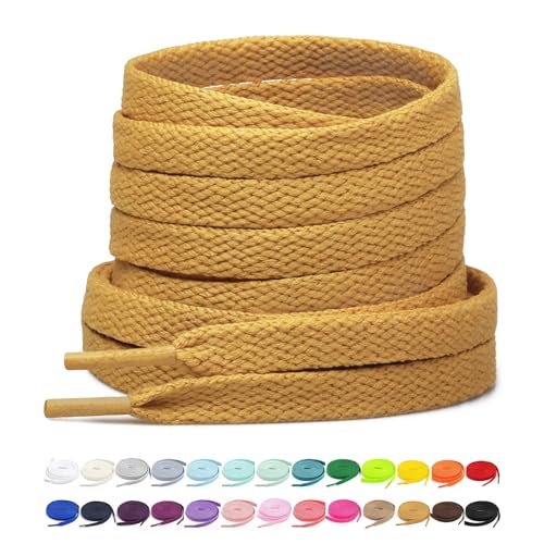 Image of Stepace [2 Pairs Flat Shoe Laces for Sneakers 30 inch-72 inch Length 26 Color Shoelaces