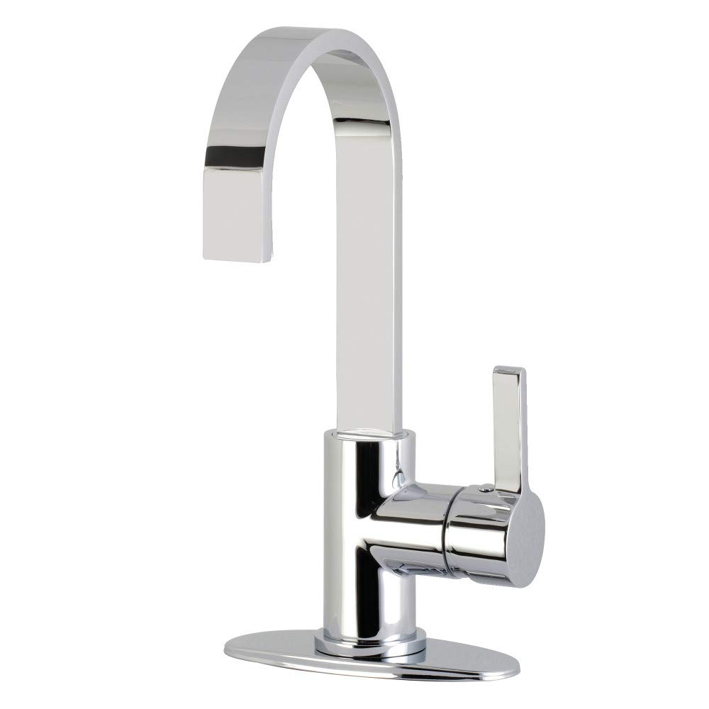 Robinet à barre 1 trou en laiton chrome poli Kingston LS8611CTL Continental pour évier