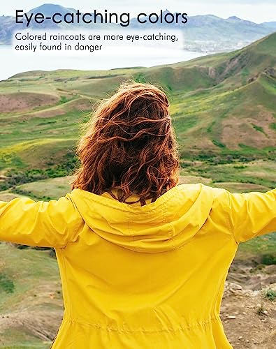 Jtanib Women Packable Rain Jacket Waterproof Lightweight Raincoat Hooded For Hiking Outdoor Travel thumb #5