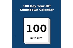 100 Day Tear-Off Countdown Calendar: Stay Motivated, Set Goals, and Create New Habits