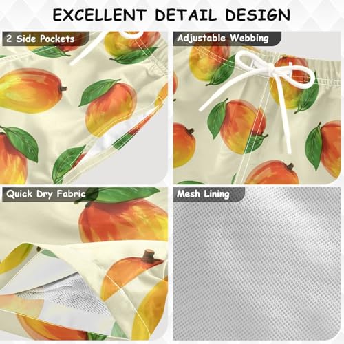 DOMIKING Mango Beige Toddler Boys' Swim Trunks Mesh Lining Swim Shorts for Boys Beach Pool Adjustable Waist3