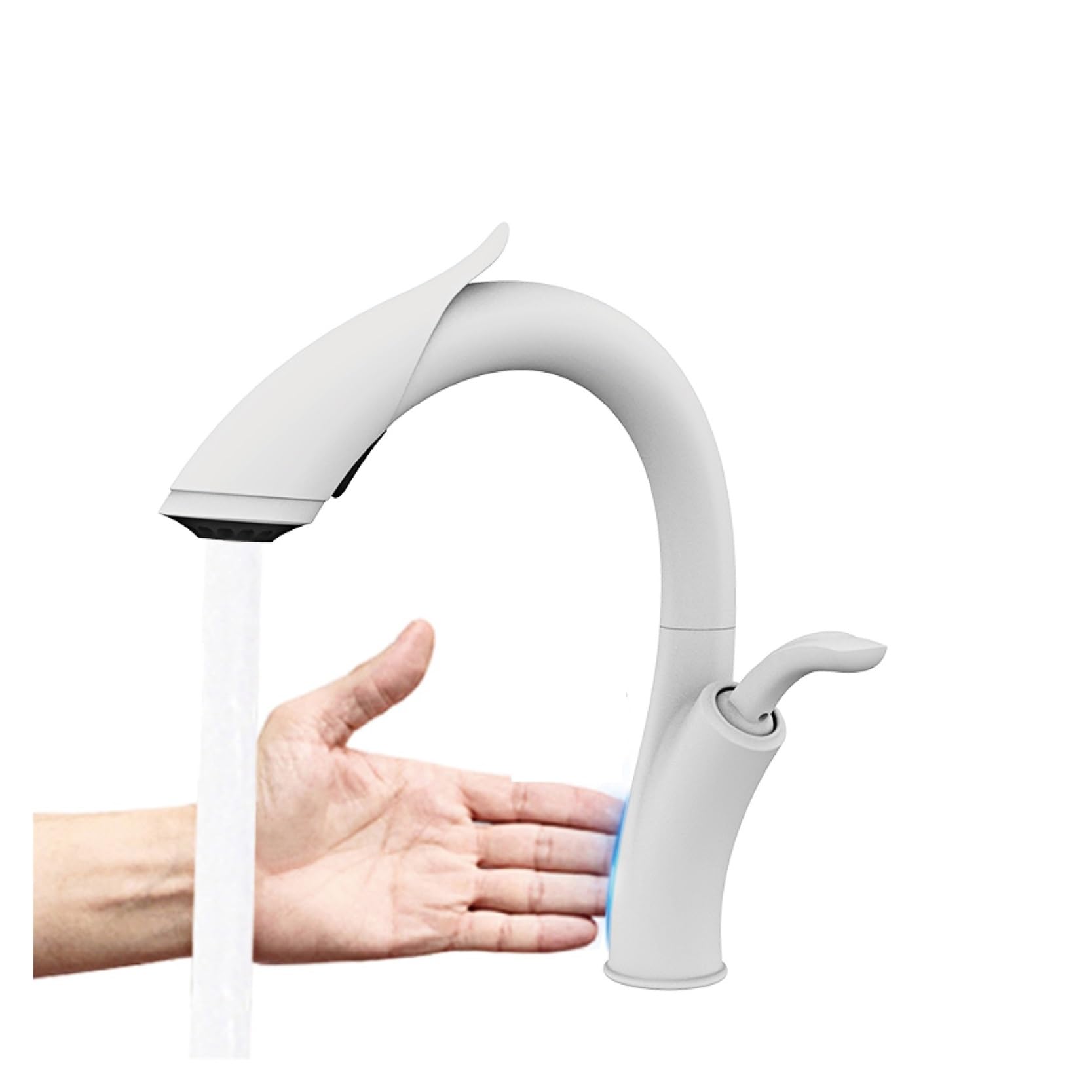 BHFPFZA Stainless Steel Kitchen Sink Faucet Mixer Tap Swivel Single Lever Design Bathroom Tap with Fittings - Slish Plating h for Modern Kitchens