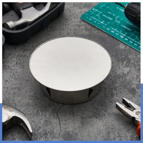 Image of VIHOSE 2 Pcs 4 Inch Od Dryer Vent Cap Galvanized Round Dryer Vent Cover Inside Galvanized Steel Tee Duct End Cap Pipe Cover Metal Plug for Outdoor and Indoor HVAC Systems