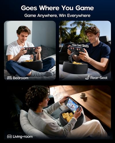Image of LULULOOK Gaming Pillow Stand for Nintendo Switch 2 & 4.7-14.6 inch Tablet, Zero Gravity Kindle Pillow Stand for Lap Compatible with Nintendo Switch 2 Accessories (Machine Washable)