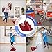 Commercial Mop-Heavy Duty Industrial 59 inch Looped-End String Mop Heavy Duty Industrial Cotton Mophead Includes 2 Head for Home,Garage, Workshop, Warehouse Floor Cleaning-red