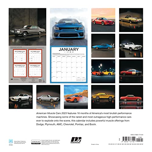 American-Muscle-Cars-2023-16-Month-Calendar-September-2022-through-December-2023