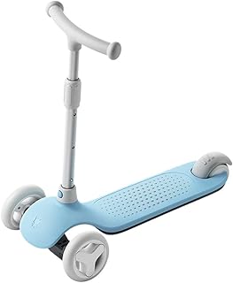 FABAX Sport Scooter 3 Wheels Children Scooters Foldable Kickboard Exercise Toys Safety Foot-Scooters Roller Skateboard Foldable Adjustable Height Kick Scooters (Color : Blue)