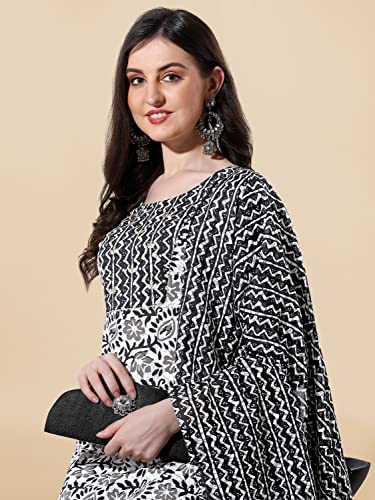 Image of MIRCHI FASHION Pure Cotton Floral Printed Kurta Set with Dupatta | 3 Piece Straight Fit Kurta Pant Set | Ethnic Office Wear Salwar Suit for Women