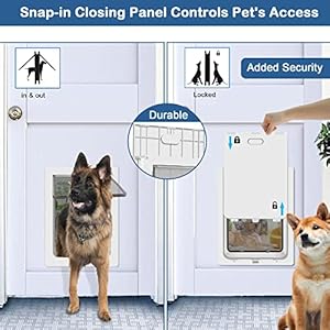 CEESC-Dog-Door-for-Pets-Up-to-45-lb-Weatherproof-Pet-Door-for-Cats-and-Dogs-Durable-Snap-in-Closing-Panel-Included-Suitable-for-Interior-and-Exterior-DoorsMedium-White - Cucciolini Doodles CEESC-Dog-Door-for-Pets-Up-to-45-lb-Weatherproof-Pet-Door-for-Cats-and-Dogs-Durable-Snap-in-Closing-Panel-Included-Suitable-for-Interior-and-Exterior-DoorsMedium-White