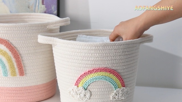 KUYUE Paniers cadeaux blancs vides à remplir, panier de couches tissé