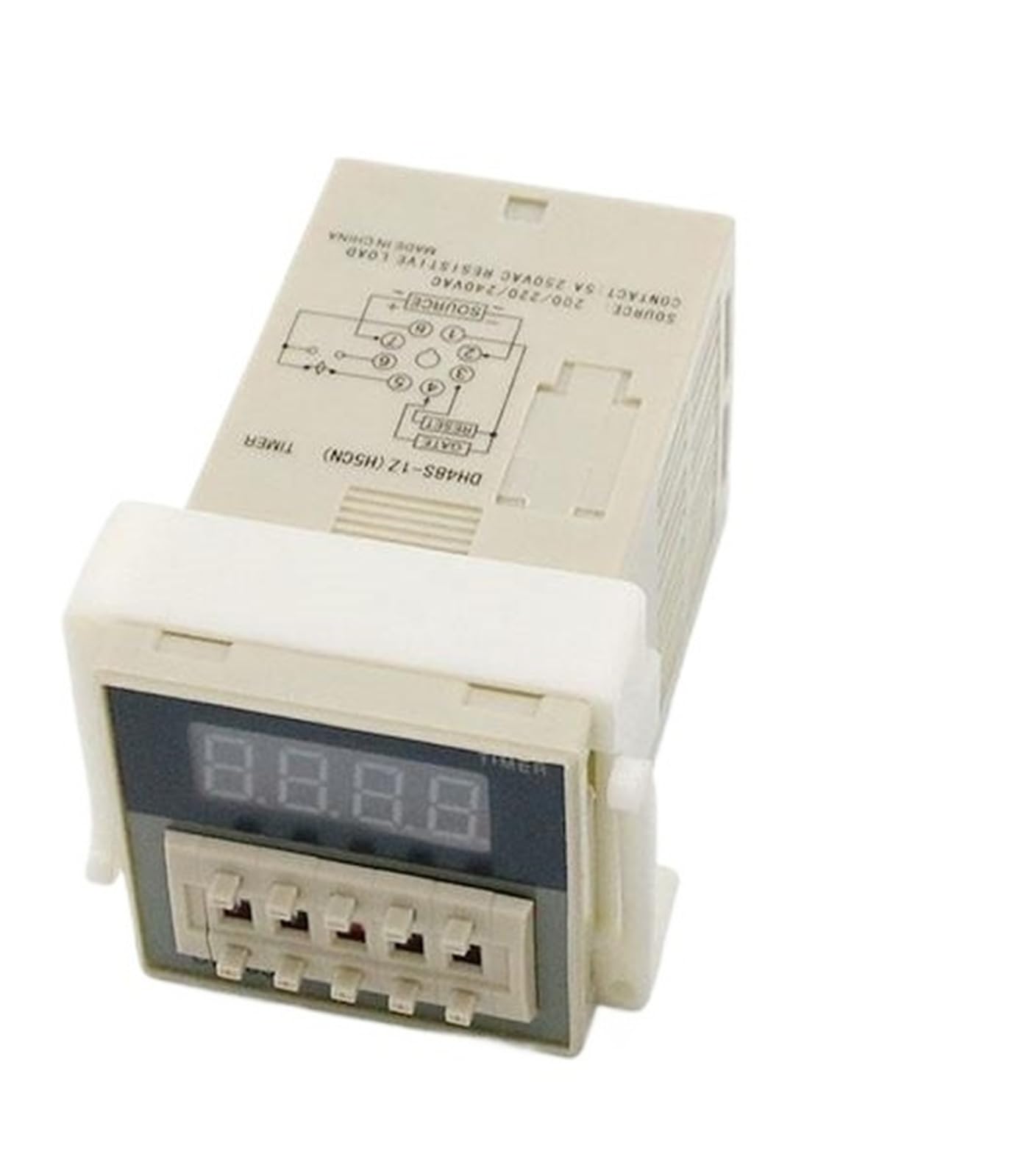 1pc Digital LED Programmable Timer Relay Switch DH48S-S 0.1S-99H Socket Base Cycle Delay/One Group Delay/Two Group Delay(Cycle Delay,DC AC 12V)