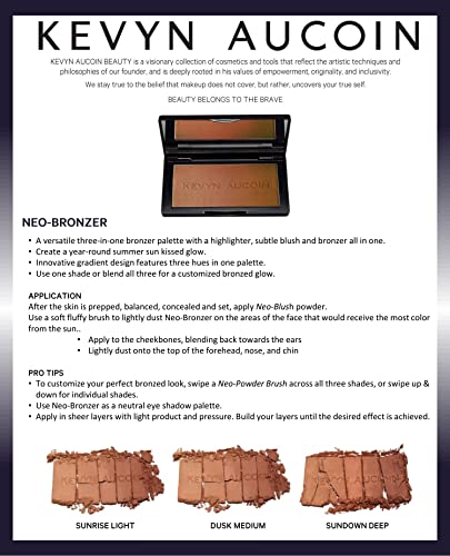 Kevyn Aucoin The Neo-Bronzer, Dusk Medium: 3 in 1 makeup palette. Highlighter, blush & bronzer in one smooth gradient makeup compact. Shimmer & matte in light, medium & deep. Sun-kissed to bronzed. - Thumbnail 3