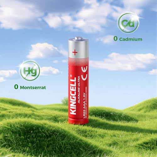 Image of KINGCELL AAA Batteries 48 Pack, 1.5V Triple A Batteries with 10 Years Shelf Life, High Performance Alkaline AAA Batteries for TV Remote, Clock, Gaming Controller