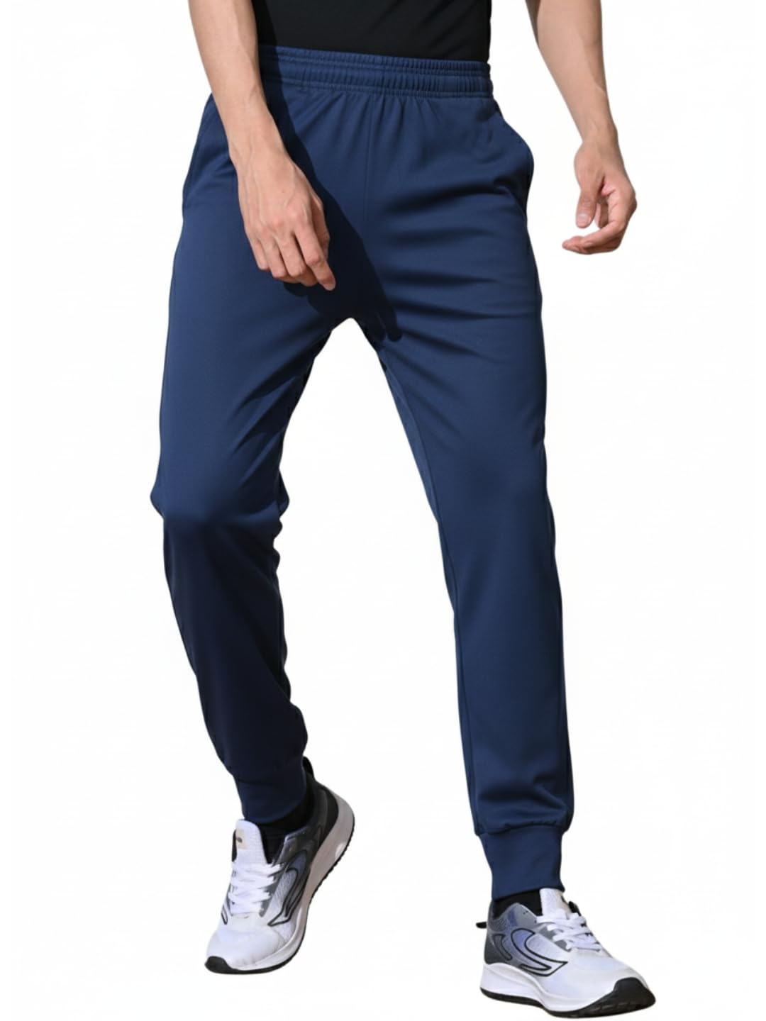 fitinc Men Mid-Rise Stretchable Gym Wear Joggers | Track Pants for Men | Casual Sports Track Pant with Pockets & Drawstring-picture-47