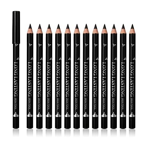 Sumeitang 12 Pcs Waterproof Eyebrow Pencil Eyeliner Set Cover