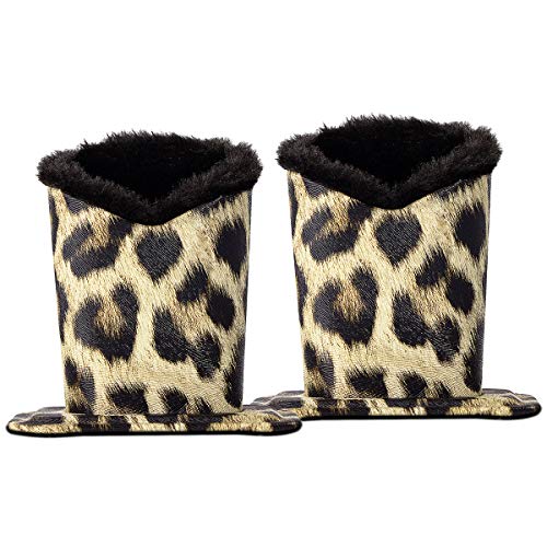 Image of Pack of 2 Plush Lined Eyeglasses Holder Stand Protective Glasses Case For Desks Or Nightstands