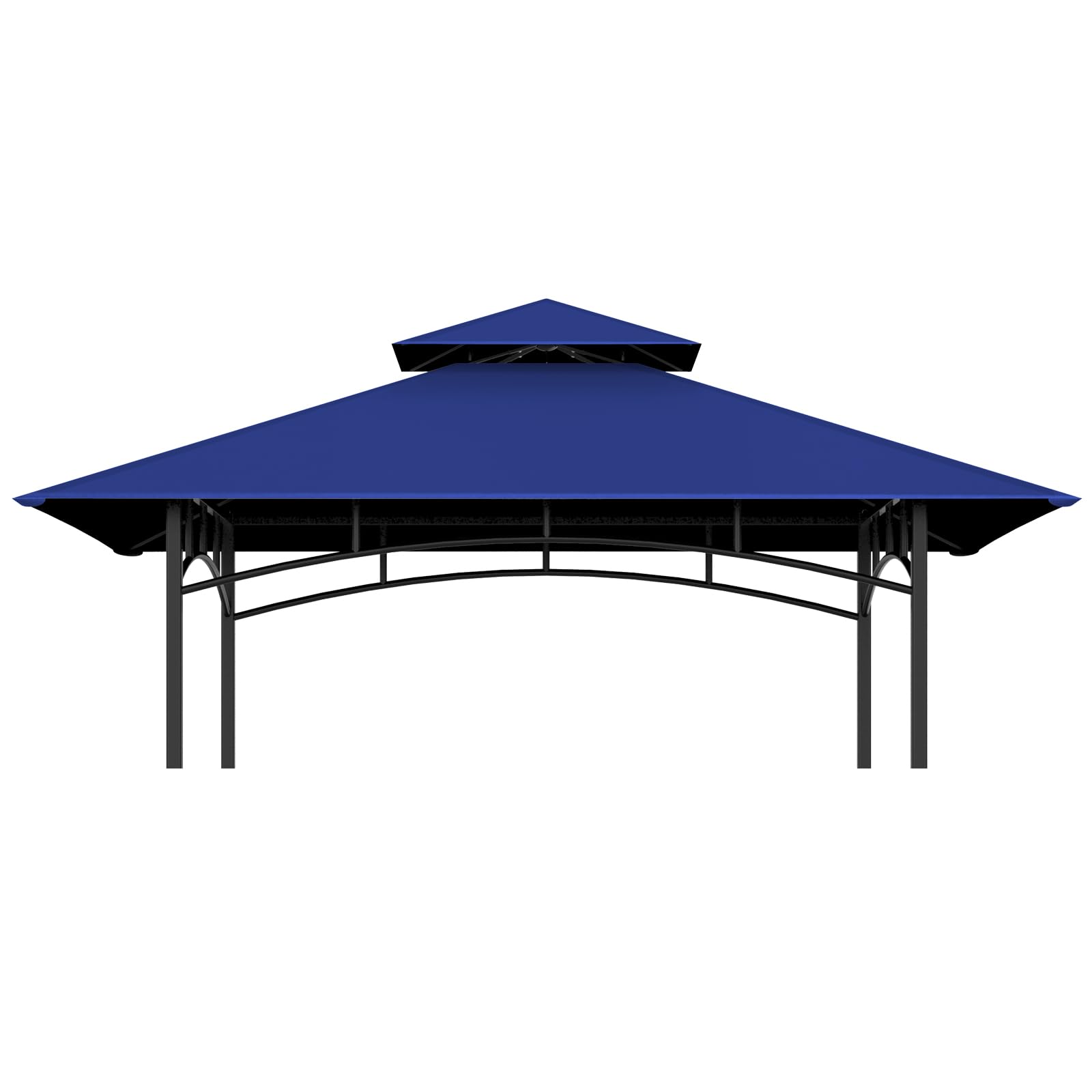 Photo 1 of Grill Gazebo Replacement Top, 5 * 8 Outdoor BBQ Top Cover, Double Layer BBQ Gazebo Top Canopy for Model #L-GG001PST-F (Blue)