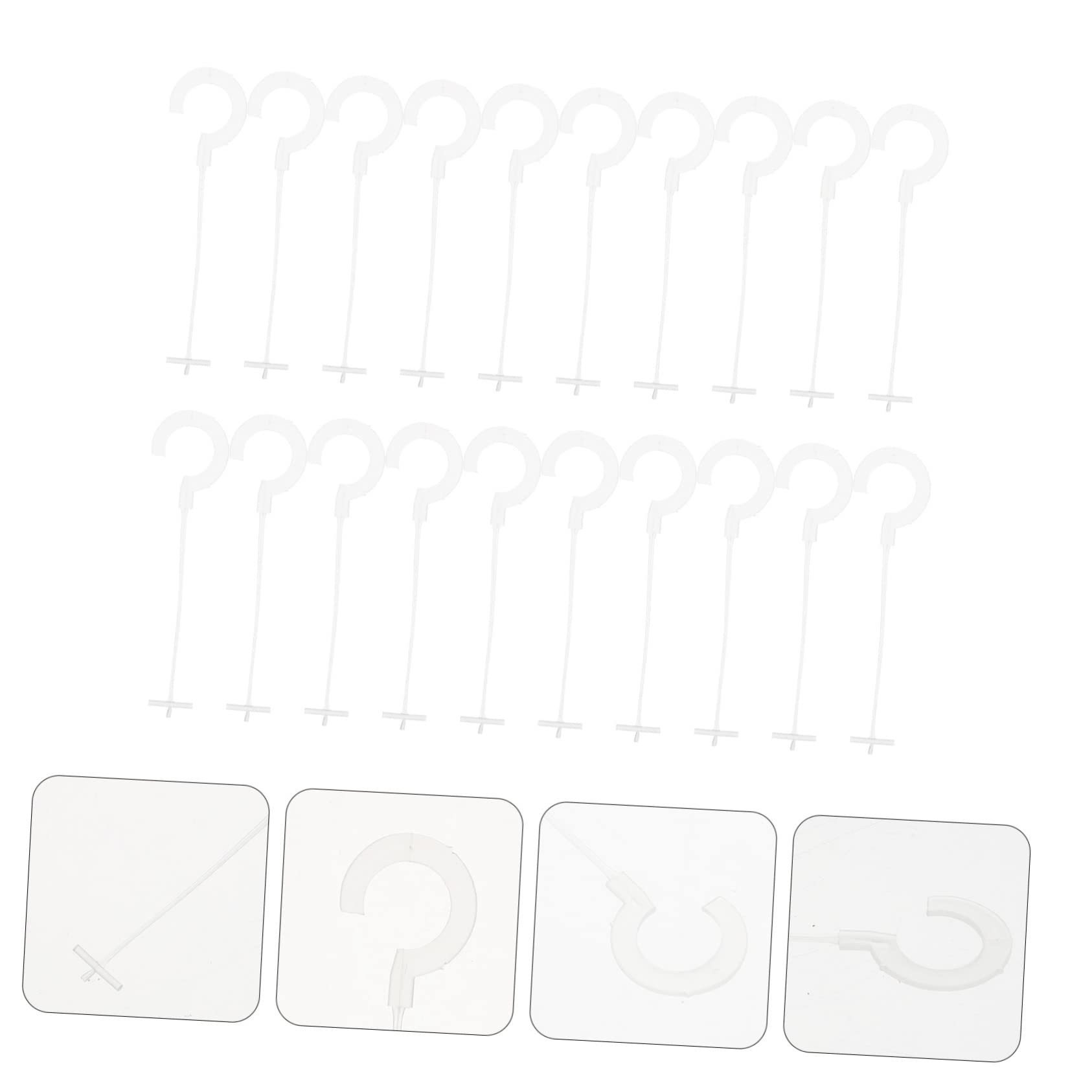 BELLIFFY Hanging Tag Fasteners 5000pcs Round Pin Tag Rope Fastener for Displaying Tags