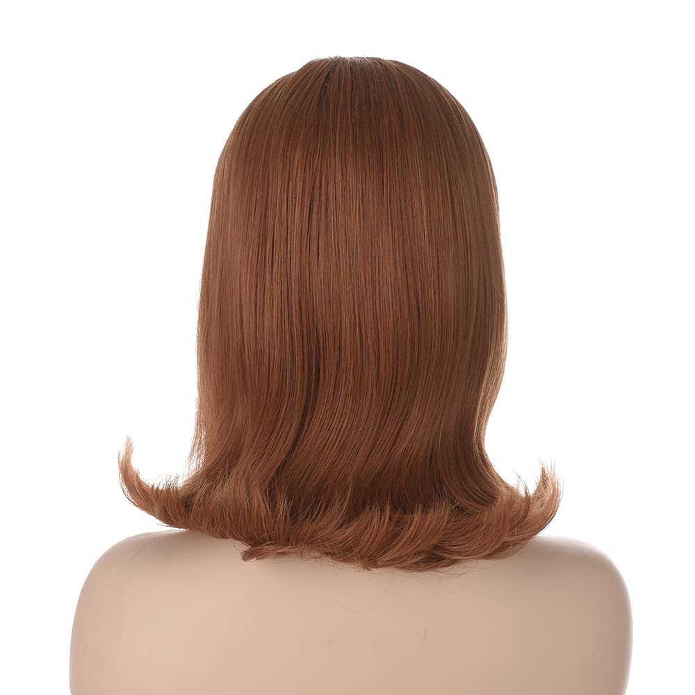 Peruka z lat 60. | FVCENT 70's Retro styl ula w stylu Vintage wygląd flicked ula Bob 50's styl peruka kostium damska peruka z grzywką (Ożywić)