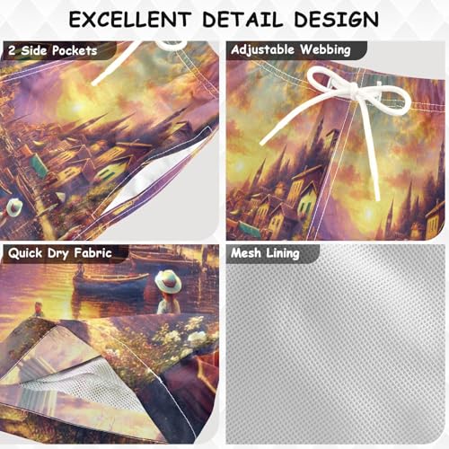 Lake Town Woman Boys Swim Trunks Quick Dry Toddler Swimsuit Boy Swimwear Board Shorts Bathing Suits 5T Multi3