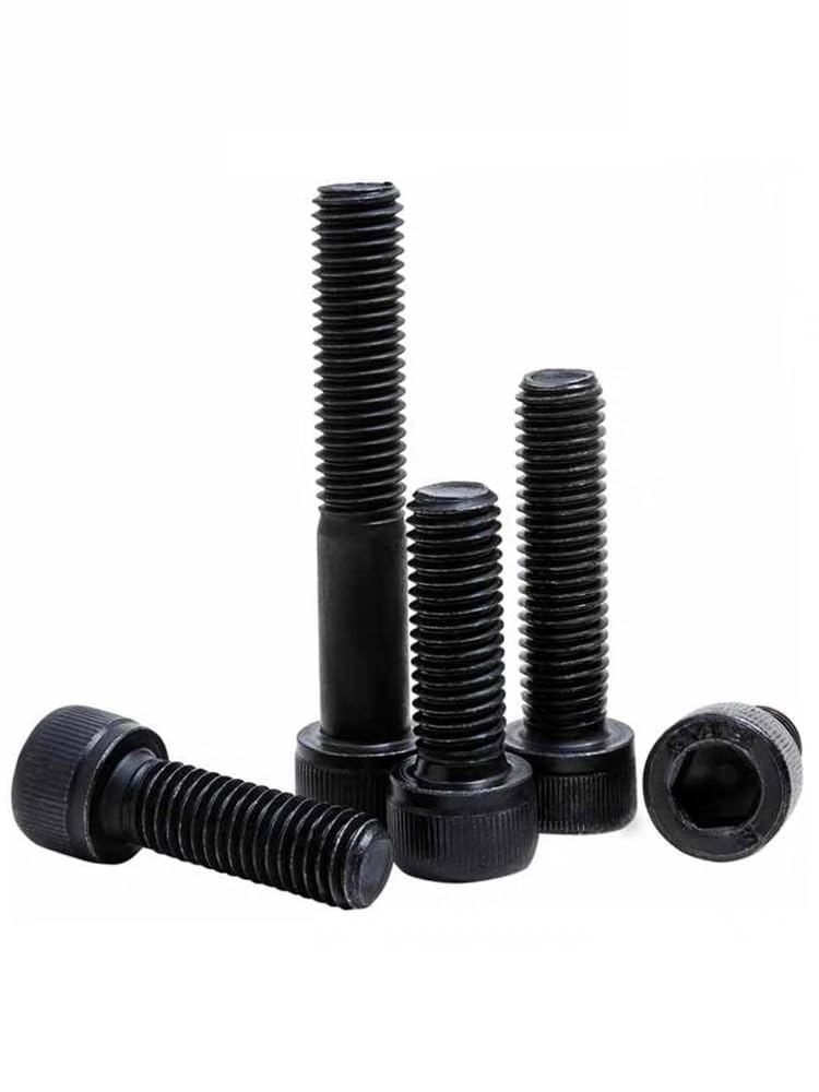 Connector Screws,Socket Cap Bolts Screws 10pz M14 x 30 mm Viti a testa cilindrica con esagono incassato nere Bulloni, lega di acciaio di grado 12.9 Allen Viti metriche a filettatura completa destra, p
