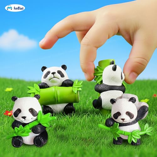 Image of FunBlast Panda Miniature Figurines - Decorative Showpiece, Gift for Him /Her, Diwali Deepwali New Year Home Decor, Bedroom, Living Room, Office, Table, Car Dashboard (Style-A)