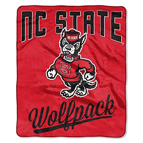 NORTHWEST NCAA North Carolina State Wolfpack Raschel Throw Blanket, 50 x 60 , Alumni