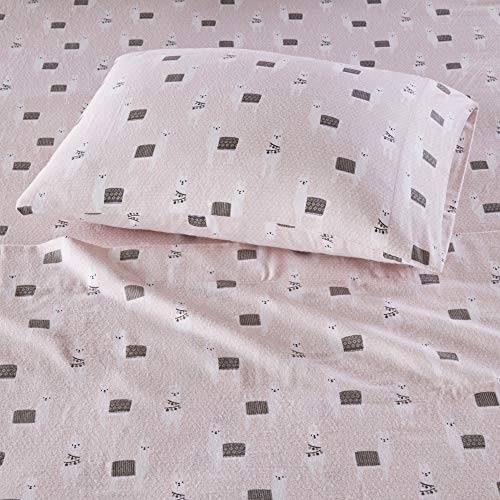 Intelligent Design Cozy Soft 100% Cotton Flannel Print Animals Stars Cute Warm, Ultra Soft Cold Weather Sheet Set Bedding - Image 3