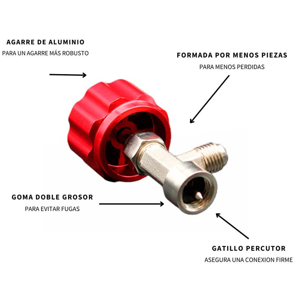 Chiave rinforzata dosatrice bottiglie gas organico GASICA 1/2 Ingresso con perforazione Uscita 1/4