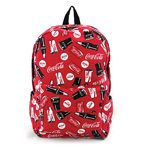 Mochila Coca-Cola Drinks em material de lona, Vermelho, One Size, Laptop