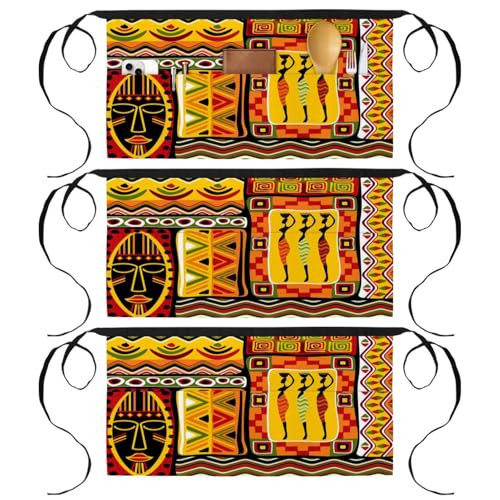 Tabliers courts de chef multicolores célébrant l'art culturel africain