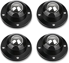 Self Adhesive Caster Wheels for Furniture,Storage Box,Trash Can,PC Stainless Steel Universal Pulley 360 Degree Rotating Adhesive Caster Wheels 0.8 Inch Low Profile Swivel Wheels Black 4 Pack