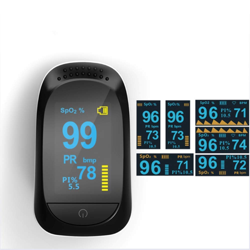 Yanghao Pulsossimetro, Monitor Ossigeno Finger Heart Rate Monitor Controllo della Saturazione Dell'ossigeno Adulto E Bambino con Display OLED,B