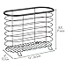 mDesign Newspaper and Magazine Rack for Bathroom, Office, Entryway - Matte Black