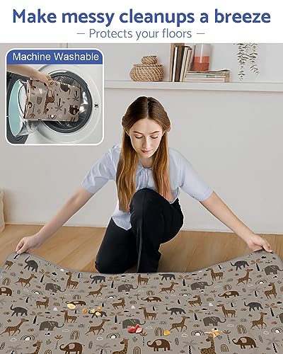 Tapis pour chaise haute imperméable et lavable pour repas de bébé sans stress - 6