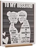 To My Husband Plaque – Romantic Father’s Day Dad Gift from Wife – Sentimental Wood Sign for Anniversary, Birthday, Valentine’s Day, or Just Because – Rustic Love Keepsake for Him