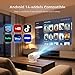WellSonic Mini Projector with Wifi and Bluetooth, 4K Protable Smart Projector Build-in Android 14, 130