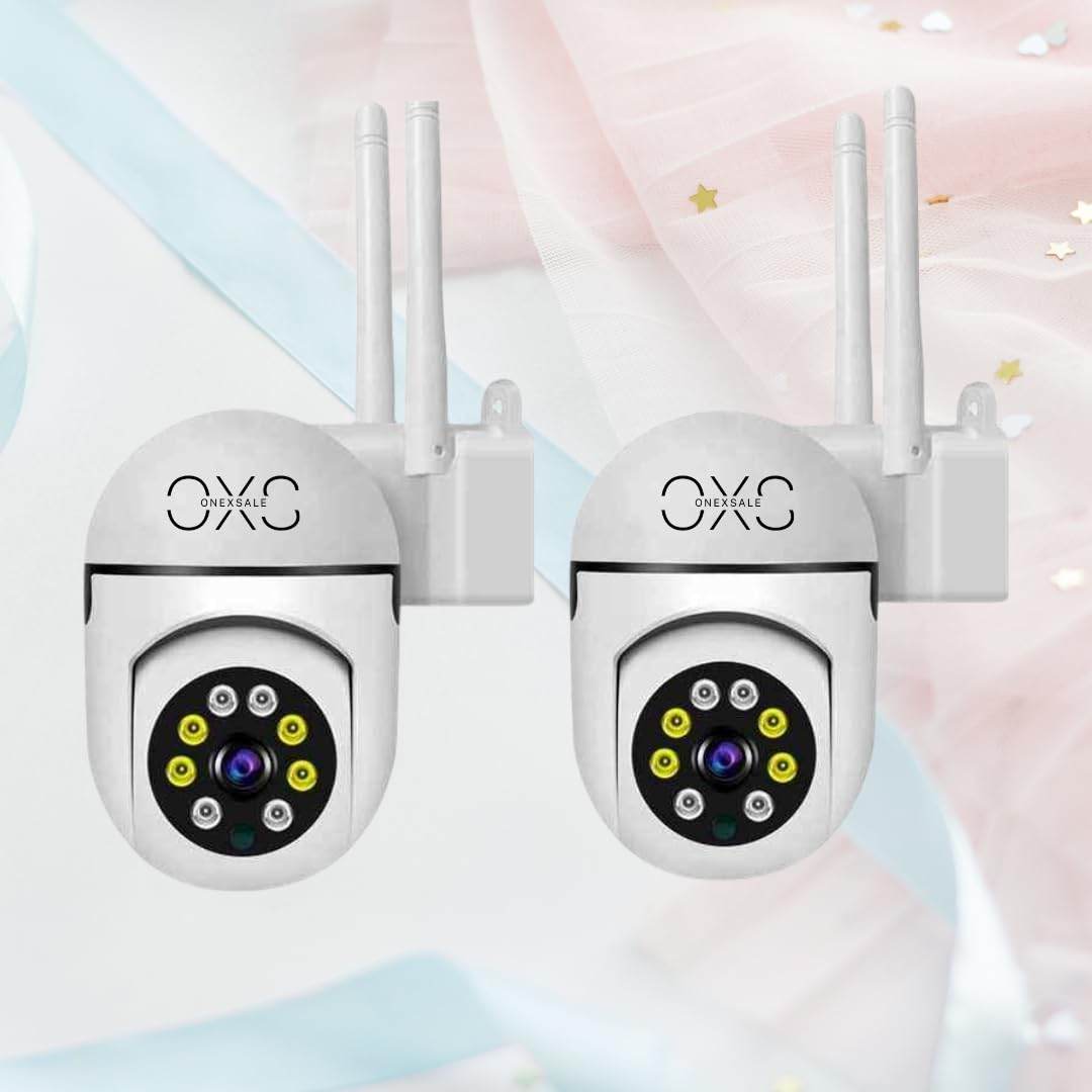 OneXsale 2MP PTZ WiFi Camera Combo | Full HD 1080P | 360° Pan-Tilt-Zoom | Motion Detection | Night Vision | 4-Channel Wireless Security System