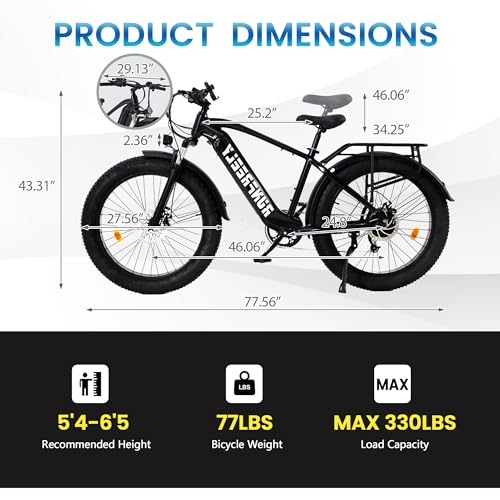 Electric Bike for Adults,1500/3000W Motor, 26″ Fat Tire