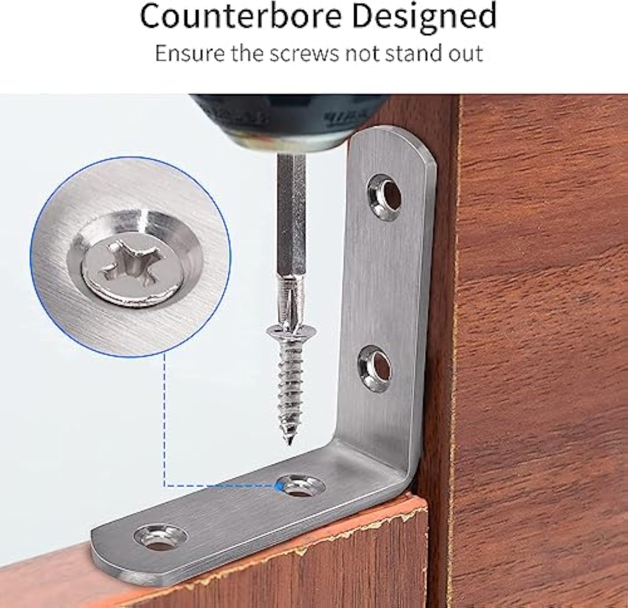 L Corner Brace, 6Pcs Heavy Duty Right Angle Brackets